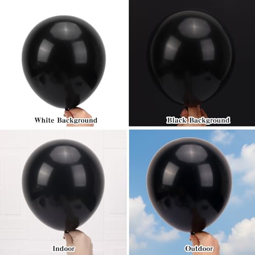 Black Balloon Arch Set - 154pcs Latex Balloons for Parties