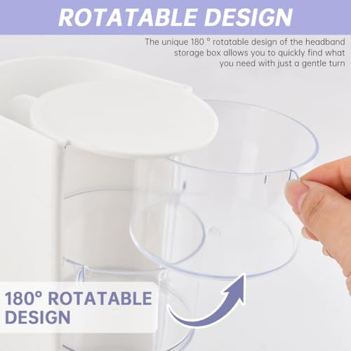 Rotatable 3-Layer Hair Accessories Organizer with Brush Holder