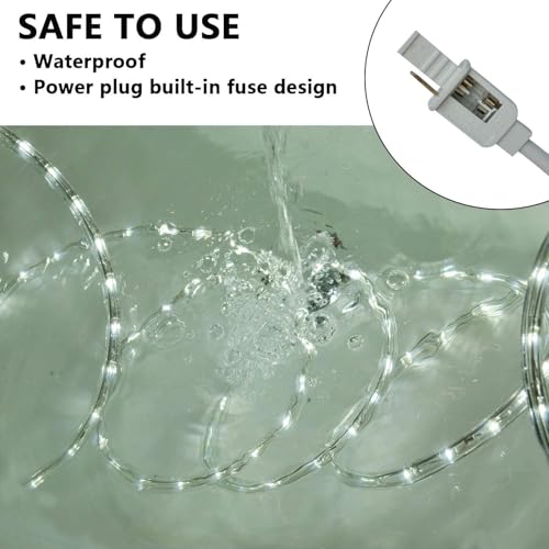 Outdoor Waterproof Rope Lights 18FT Daylight White Flexible LED Decor
