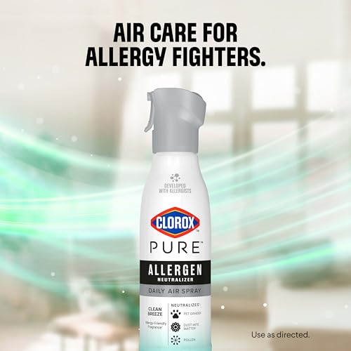 Clorox PURE Allergen Neutralizer Daily Air Spray, Clean Breeze, 8 Oz