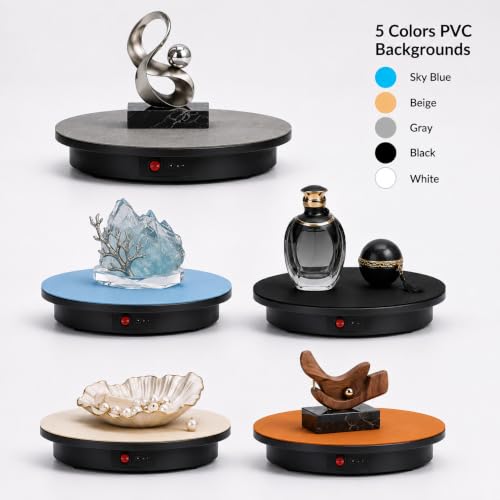 16.5 Inch Motorized Rotating Display Stand with Remote Control - Black