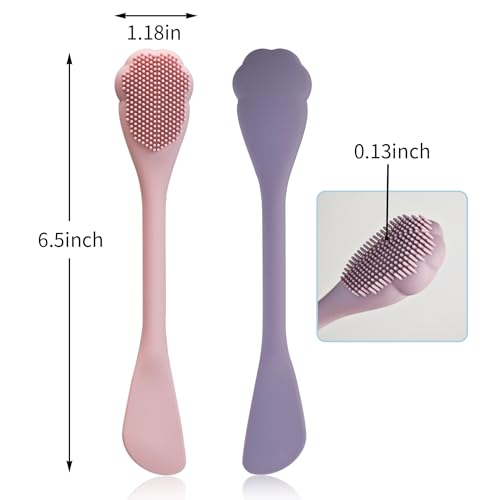 Silicone Facial Cleansing Brush Set - 2-in-1 Cat Paw Face Scrubber & Exfoliator Tool