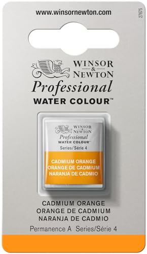 Winsor & Newton Professional Watercolor Half Pan - Cadmium Orange