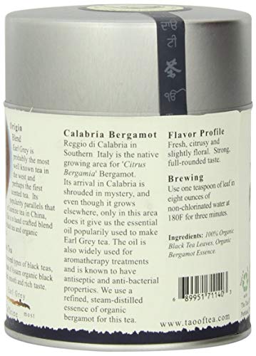 Earl Grey Black Tea Loose Leaf - Organic 3.5 oz Tins (Pack of 3)
