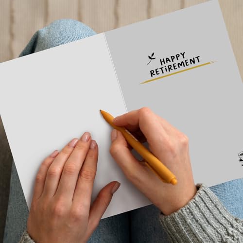 Funny Retirement Card for Coworker - 5.3x8 Inches, Eco-Friendly