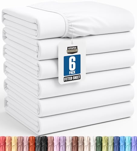 Utopia Bedding Queen Fitted Sheets - 6-Piece Microfiber Set