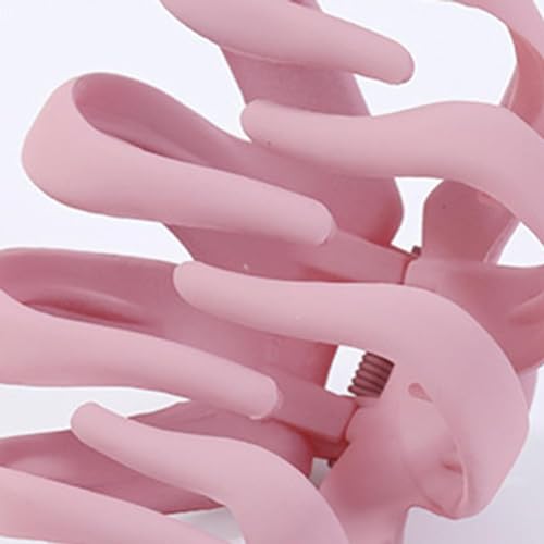 Pink Large Octopus Hair Claw Clip - Ultra-Light Anti-Slip Grip for Thick Hair