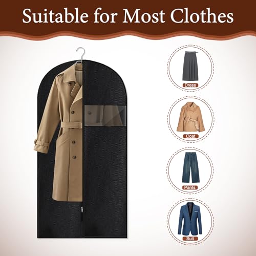 Guirnd 45-Inch Hanging Garment Bags - 2 Pack Travel & Storage Dress Cover