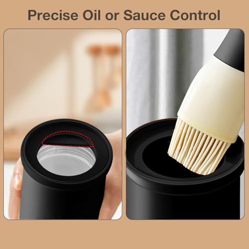 YARRAMATE 300ml Oil Dispenser with Brush - BPA-Free Glass & Silicone