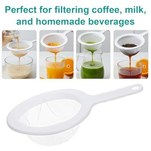 Neyauo 120 Mesh Fine Mesh Strainer - 2 Pcs with Non-Slip Handle