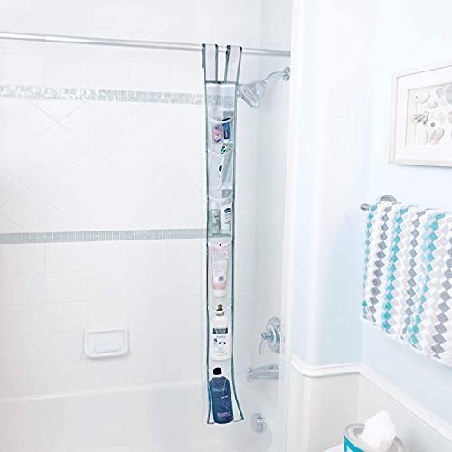 Skywin Hanging Mesh Shower Caddy - 7-Pocket Portable Organizer, White