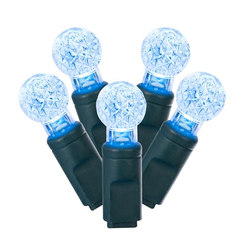 Teal 33' LED G12 Berry Christmas Light Set - 100 Lights on Green Wire