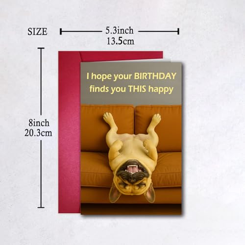 Funny Dog Birthday Card for Men & Women - Hilarious Greeting