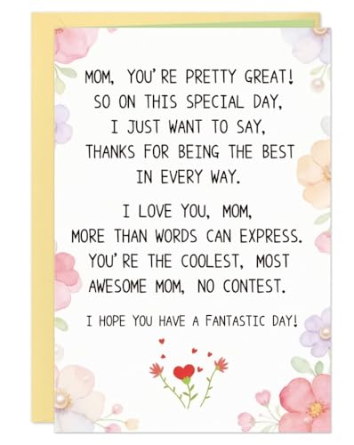 Elegant Watercolor Mother's Day Card for Mom - 5.5x8 inches