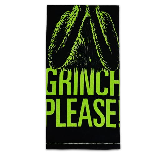 Grinch Hand Towels Set - Christmas Kitchen Decor, 2-Pack Microfiber