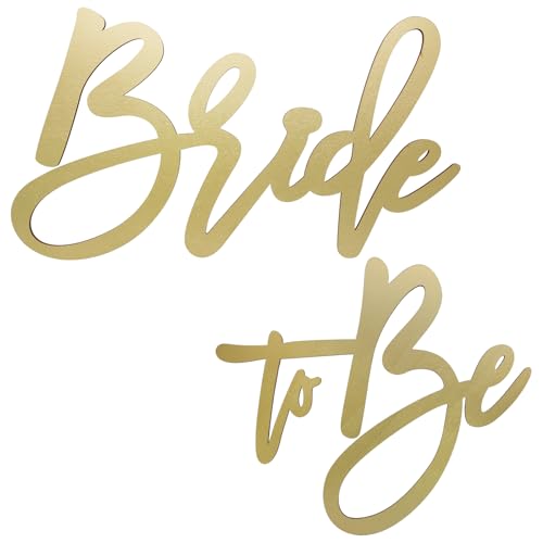 Biaungdo Bride to Be Sign - Gold Wooden Bridal Shower Decor