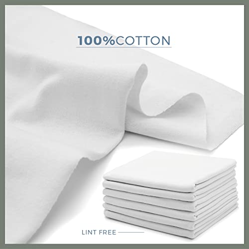 Valengo Lint Free Rags - 100% Cotton, 17"x17", Pack of 7