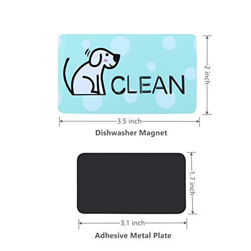 MUDOR Dog Dishwasher Magnet - Clean Dirty Sign with Strong Magnet