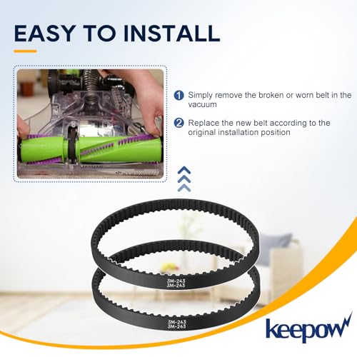 KEEPOW Replacement Belt Set for Bissell Pet Hair Eraser Vacuum