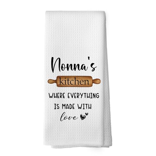 Nonna Kitchen Dish Towel 16x24 Inch - Microfiber Grandmother Gift