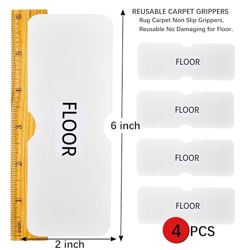 Re-Call Rug Tape - 4 Pack Double-Sided Non-Slip Grippers