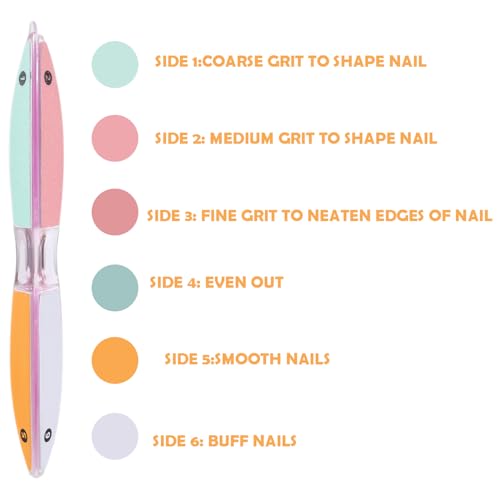 ToNewBe 6-Sided Nail File and Buffer - All-in-One Shaping and Polishing Tool