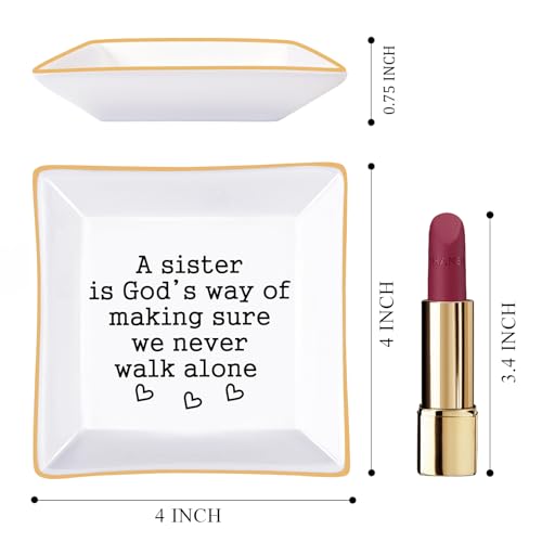Sister Ring Dish with Quote - Perfect Gifts for Sisters - LZBALUYO