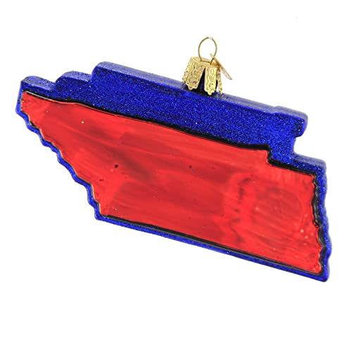 Tennessee Glass Blown Christmas Ornament - Handcrafted Holiday Decoration, State Collection
