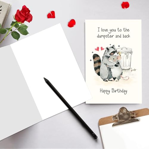 Funny Raccoon Birthday Card – Cute Trash Panda Design