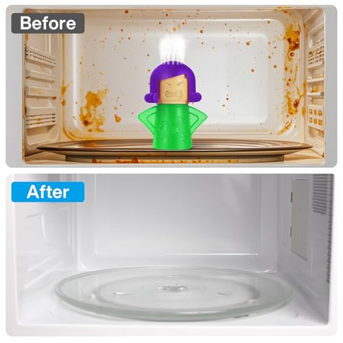 Spardar Angry Mama Microwave Cleaner - Fun & Easy Steam Cleaning Tool, 2 Pack
