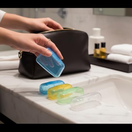 Seadiquiet 5-Pack Multicolor Travel Toothbrush Head Covers Protective Case