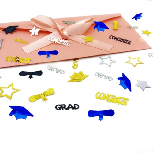Graduation Confetti Blue - Metallic Foil Table Decor, 45g