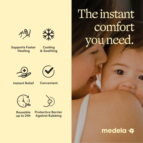 Medela Hydrogel Nipple Pads - Reusable Cooling Relief, Pack of 4