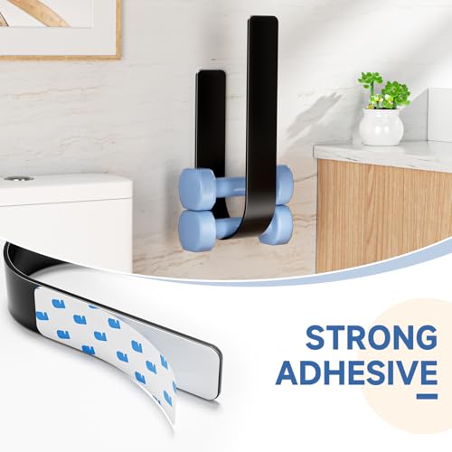 Wall-Mounted Toilet Paper Storage Holder for 3 Rolls - Black