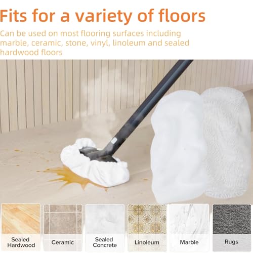 Reusable Microfiber Mop Pads for Oreck Steam Mop - 2 Pack