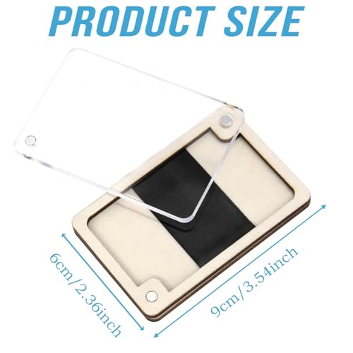 HINGTAI Wooden Magnetic Needle Holder Case with Clear Lid - 1Pcs