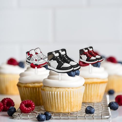 36pcs Skateboard Theme Cupcake Toppers for Birthday Parties