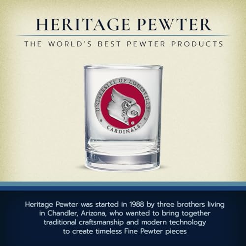Heritage Pewter Louisville Double Old Fashion Glass 14 OZ - Pewter Liquor Glass