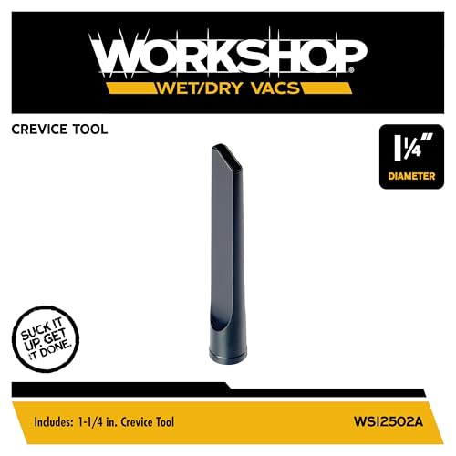 WORKSHOP Wet/Dry Vac Crevice Tool 1-1/4-Inch Vacuum Attachment for Tight Spaces