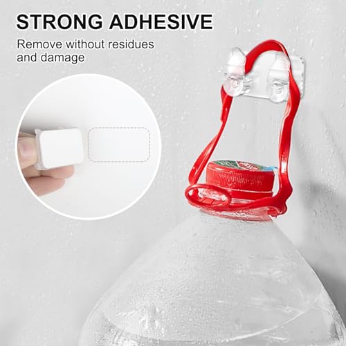 FALDAA 50Pcs Outdoor Light Clips, Heavy Duty Waterproof Double-Hook Hangers with Adhesive Strips and Screws for Patio String Lights