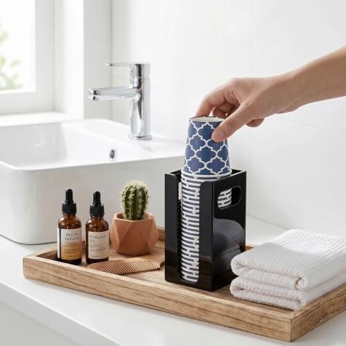 Wall Mount Bathroom Cup Dispenser for 3oz Disposable Cups - Acrylic