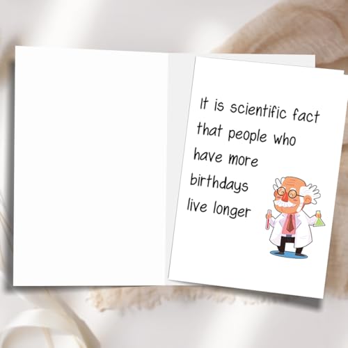 Funny Birthday Card for Men - Stylish 8x5.3 Inch Design