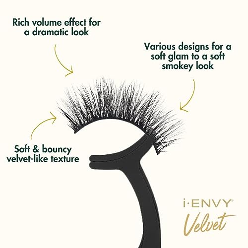 i-ENVY Velvet Soft Wispy False Eyelashes - Dramatic Volume Strip Lashes