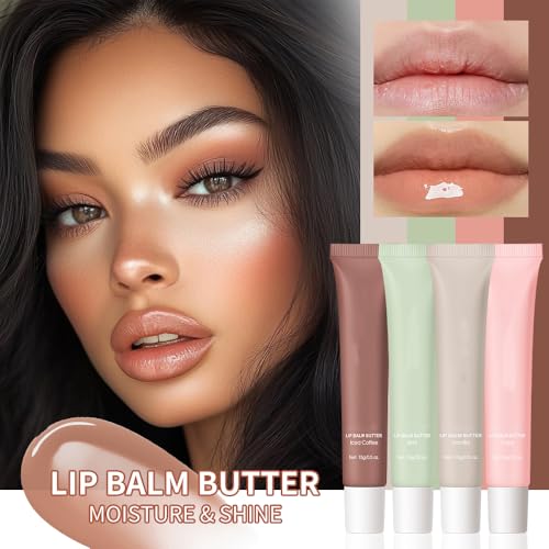 Easilydays Tinted Lip Butter Balm - Hydrating Lip Mask & Gloss (#3 Ices Coffee)