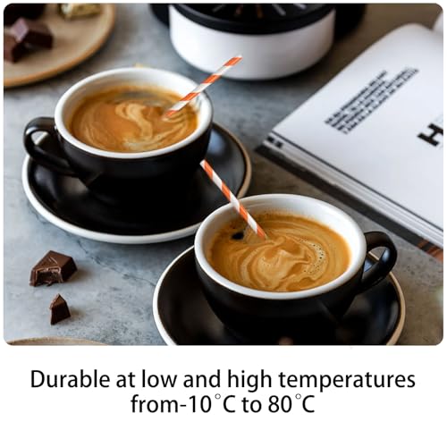 100 Pack Orange Spritz Straws for Aperol Cocktails - Biodegradable
