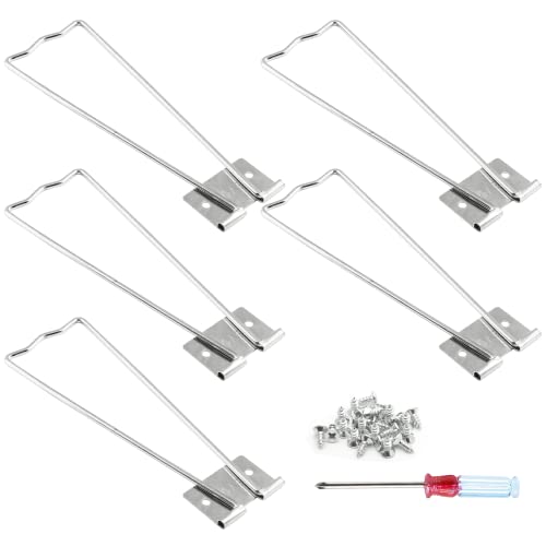 Silver Easel Back Photo Frame Stand - 5 Pack with Screws & Screwdriver