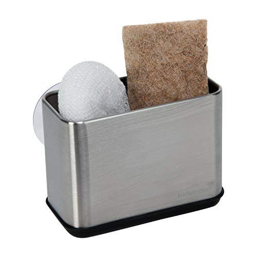 Stainless Steel Sink Caddy with Suction Cups - Space-Saving Sponge Holder