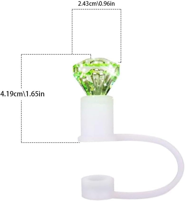 Purple Diamond Silicone Straw Toppers for Stanley Cups - 30 Pack
