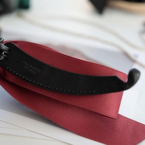 Black Satin Ribbon Bow Banana Clip - Vertical Ponytail Hair Claw Clamp