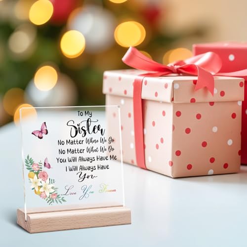 Acrylic Desk Sign for Sister - Meaningful Gift for Any Occasion
